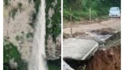 Akses Jalan Menuju Curug Ngebul  Desa Situhiyang Cianjur, Minta Diperbaiki Agar Pengunjung Meningkat