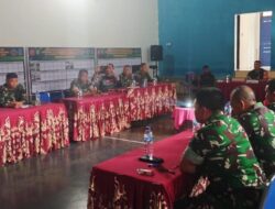 Dandim 0625 Pangandaran Pimpin   Rapat Evaluasi Harian TMMD Reguler Ke-123 di Desa Bojong