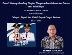 Camat Warung Kondang Cianjur, Kawal Program Menuju Cianjur Era Baru,di bawah komando Bupati dan Wabup Cianjur