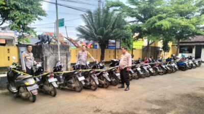 Pelajar Diduga Hendak Tawuran,  Polsek Pagaden Amankan Puluhan Sepeda Motor 