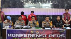 Ungkap Kasus Penambangan Batu Bara Ilegal, Polres Muara Enim Gelar Konferensi Pers