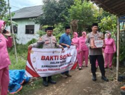 Polsek Pabuaran Bersama Bhayangkari Gelar Bakti Sosial Bagikan Paket Sembako, Kepada Warga Kurang Mampu dan Lansia