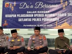 Jelang Operasi Ketupat Lodaya 2025, Sat Lantas Polres Purwakarta Gelar Doa Bersama