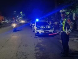 Sat Lantas Polres Muara Enim Gelar Patroli Biru Saat Sholat Tarawih, Pastikan Lalu Lintas Aman dan Lancar