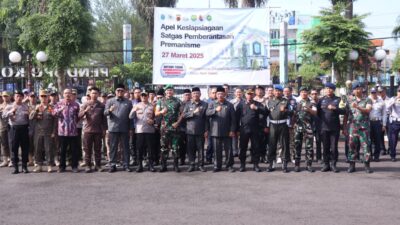 Kapolres Banjar Menghadiri Apel Kesiapsiagaan Satgas Pemberantasan Premanisme