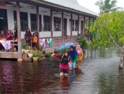 Sekolah di Lima Kecamatan Kabupaten Pelalawan Terdampak Banjir, Proses Belajar Mengajar Berhenti Sementara