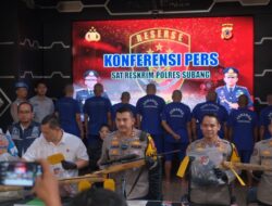 Polres Subang Gelar Konferensi Pers Terkait Ungkap Kasus Tindak Pidana Pengeroyokan