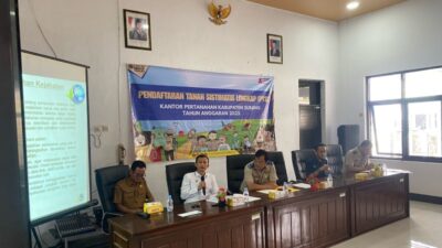 Penyuluhan Program PTSL, Kanit Harda Wakili Kapolres Subang: Himbau Petugas dan Para Kepala Desa Tidak Melanggar Hukum