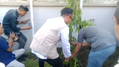 Wali Kota Tasikmalaya di Peringatan Hari Bumi Sedunia Laksanakan Penanaman Pohon Di SMAN 2