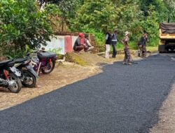 Realisasi DD Tahap Satu,Pemdes Cibitung Penghotmixkan Jalan Blok Cileweung RW 03