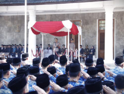 Kapolres AKBP Akmal Pimpin Upacara Peringatan Hari OTDA dan Hardiknas Tingkat Kabupaten Ciamis