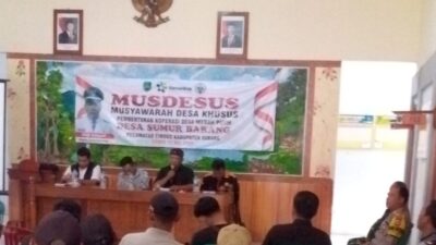 Pemerintah Desa Sumur Barang Gelar Musdesus Pembentukan Koperasi Merah Putih