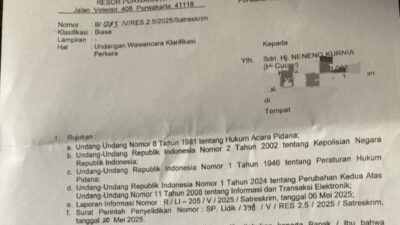 Heboh!! Seorang Anggota DPRD Purwakarta Laporkan Orang Tua Ke Polres