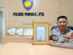 Keren!Kasikeu Polres Purwakarta Raih Penghargaan Dari Kapolri, AKBP Lilik Sampaikan Ini
