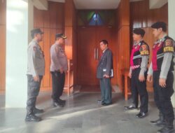 Beri Rasa Aman Umat Kristiani, Polsek Purwakarta Kota Lakukan Pengamanan Hari Kenaikan Isa Almasih
