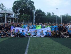 Keseruan Pertandingan Mini Soccer Antara Pemkot Tasik Melawan Awak Media di Kegiatan Ngamumule Kota Tasik