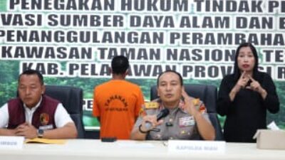 Polda Riau Berhasil Tangkap Pelaku JS Diduga Aktor Utama Jual Belikan Kawasan Hutan Lindung TNTN