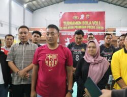 Semarak HUT Bhayangkara Ke-79 Polres Tasik Kota Juara Turnamen Voli Se-Priangan Timur