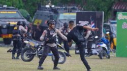 Setelah Upacara Peringatan Hari Bhayangkara Ke-79, Polda Riau Tampilkan Atraksi Tim Rabu Anti Geng dan Anarkisme 