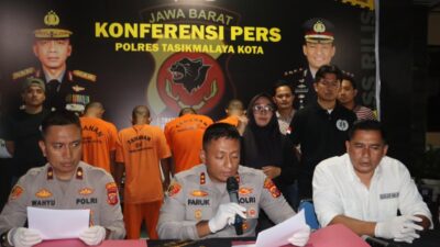 Polres Tasikmalaya Kota Berhasil Bongkar Sindikat Curanmor 38 TKP, Amankan 4 Pelaku dan 13 Motor Curian