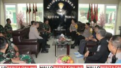 Sinergitas TNI Polri, Kapolres Purwakarta Lakukan Silaturahmi Ke Resimen Armed 1/SY/1 Kostrad