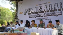 Kapolres Purwakarta Hadiri Pemusnahan Barang Kena Cukai Ilegal Bersama Bea Cukai Jawa Barat