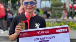Bripka Surya Elvi Personel Satlantas Polres Purwakarta Raih Juara Dua Dalam Police Women Run 2025