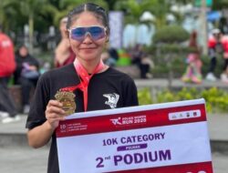 Bripka Surya Elvi Personel Satlantas Polres Purwakarta Raih Juara Dua Dalam Police Women Run 2025