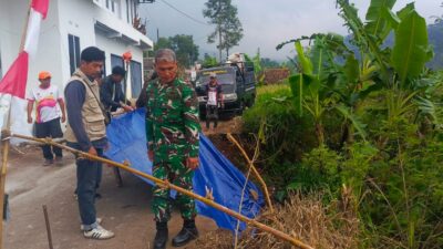 Dandim 0610/Sumedang Tinjau Lokasi Jalan Penghubung Tanjungsari-Cijambu yang Terancam Putus, Pastikan Langkah Tanggap Darurat