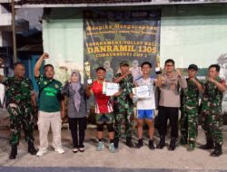 Meriahkan HUT TNI Ke-80 2025, Pertandingan Final Turnamen Bola Voli Danramil 1305/Cihaurbeuti CUP I, Hasilkan Juara Terbaik dari Masing- masing Desa