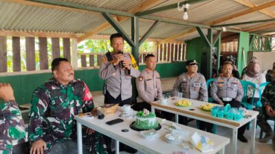 Sinergitas TNI-Polri Terjalin Erat, Polsek Jalan Cagak Kunjungi Koramil 0513/Jalan Cagak, Peringati HUT TNI ke-80