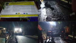 Diduga CV Bangun Sarana Abadi Abaikan Larangan Gubernur KDM, Pengaspalan Hotmik di Jalan Raya Serang Panjang Dikerjakan Malam Hari,Kondisi Basah Akibat Hujan
