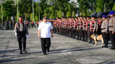 Ribuan Personel Gabungan Dikerahkan Mengamankan Perayaan Malam Tahun Baru 2026 di Provinsi Riau