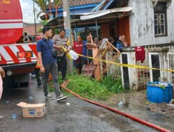 Polsek Lawang Kidul Amankan TKP Kebakaran dan Koordinasikan Upaya Pemadaman