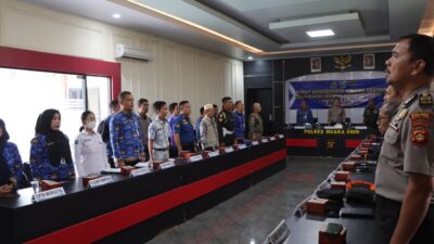 Kesiapan Pengamanan Nataru, Kapolres Muara Enim Pimpin Rakor Lintas Sektoral