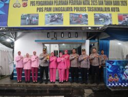 Kapolres Tasikmalaya Kota Lakukan Pengecekan Pos Ops Lilin Lodaya 2025, Serahkan Sembako untuk Personel