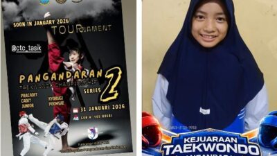 Siswi Kelas 5A SDN 1 Lewo Kota Tasik Siap Berlaga di Kejuaraan Taekwondo Pangandaran Series 2
