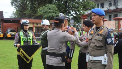 Waka Polres Muara Enim Pimpin Apel Gelar Pasukan Operasi Keselamatan Musi 2026