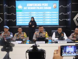 Kapolres Subang Pimpin Konferensi Pers Pengungkapan Kasus Pemerasan Dengan Modus Mengaku Anggota Resmob Polda Jabar