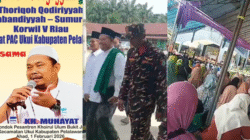 Peringati Haul Masyayyikh dan HUT Muslimat PAC Ukui Ke-80, Ribuan Jamaah Padati Ponpes Khoirul Ulum Bukit Jaya