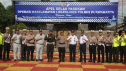 Wujudkan Kamseltibcarlantas, Polres Purwakarta Gelar Apel Pasukan Operasi Keselamatan Lodaya 2026