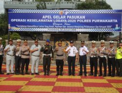 Wujudkan Kamseltibcarlantas, Polres Purwakarta Gelar Apel Pasukan Operasi Keselamatan Lodaya 2026
