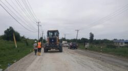Atasi Banjir Jalintim Km 73-83 di Kabupaten Pelalawan, BPJN Riau Lakukan Perbaikan Jalan dan Gorong-gorong