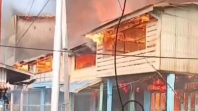 Telah Terjadi Kebakaran Puluhan Bangunan di Kelurahan Concong Luar Kab Indragiri Hilir, Ludes Dilalap Api