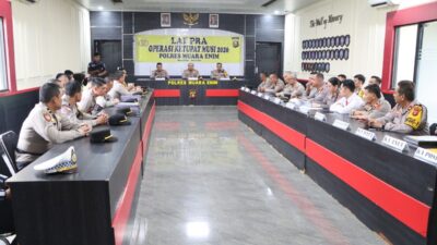 Kesiapan Pengamanan Arus Mudik Lebaran, Polres Muara Enim Gelar Lat Pra Ops Ketupat Musi 2026