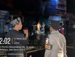 Respon Cepat Laporan 110, Pamapta dan Inafis Polres Tasik Kota Tiba di TKP Kebakaran dalam 7 Menit