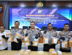 Polres Bengkalis Gagalkan Penyeludupan Narkoba 15 Kilogram Sabu dan 40 Ribu Pil Ekstasi