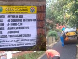 Pemdes Cicadas Sagalaherang Realisasikan Anggaran Dana Desa 2026 Penghotmikan Jalan Lingkungan
