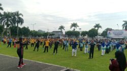 Peringati Hari K3 Sedunia, Pemkot Tasikmalaya Gelar Olahraga Bersama, Kehadiran Kepala OPD Masih Belum Maksimal