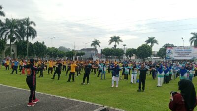 Peringati Hari K3 Sedunia, Pemkot Tasikmalaya Gelar Olahraga Bersama, Kehadiran Kepala OPD Masih Belum Maksimal
